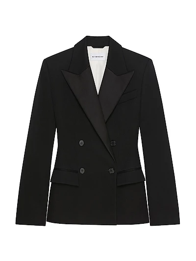 Jacket Wool with Satin Collar