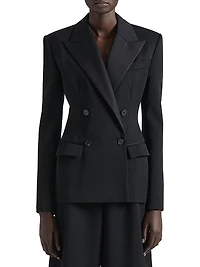 Jacket Wool with Satin Collar