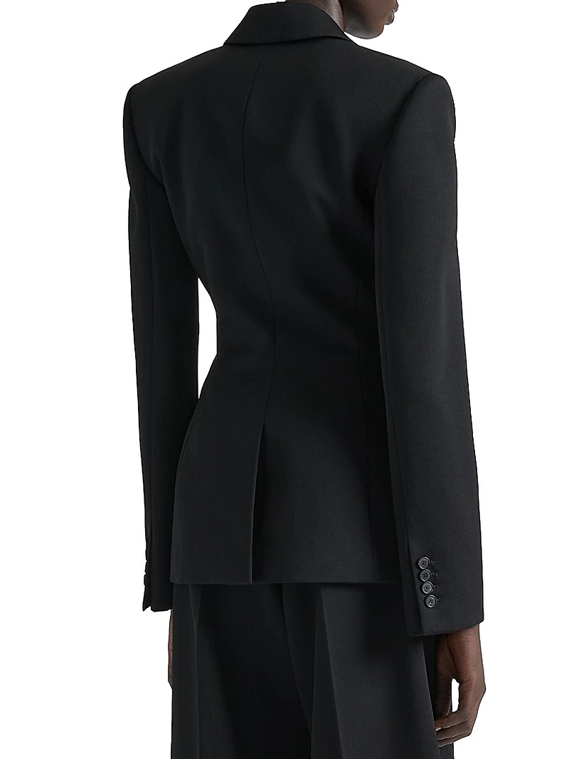 Jacket Wool with Satin Collar