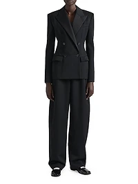 Jacket Wool with Satin Collar