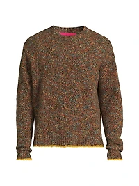 Confetti Wool/Cashmere-Blend Crewneck Sweater
