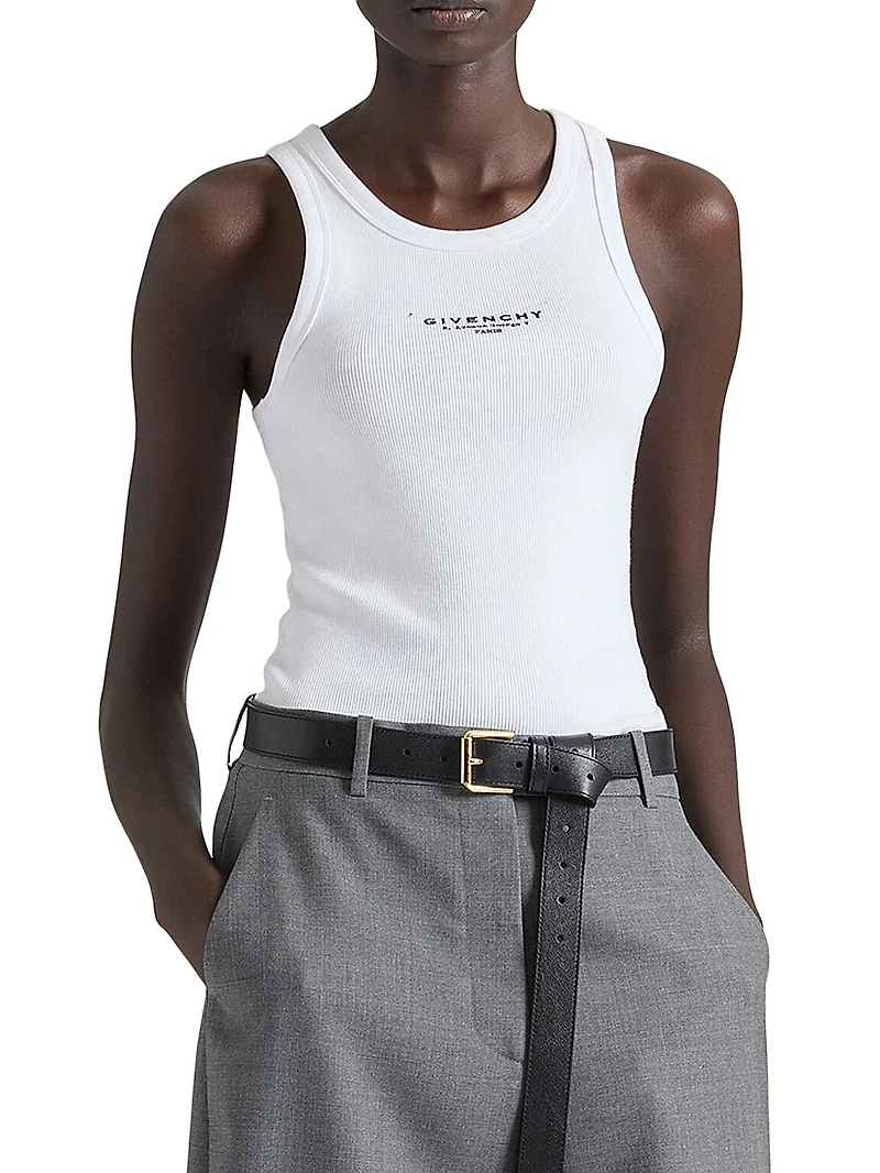 Slim Fit Tank Top Cotton with Stamp print