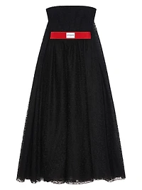 Strapless Evening Dress Lace with Cape