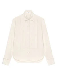 Shirt Silk with Plastron