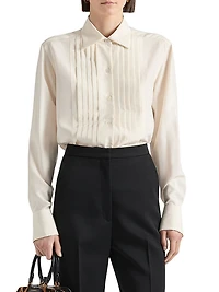 Shirt Silk with Plastron