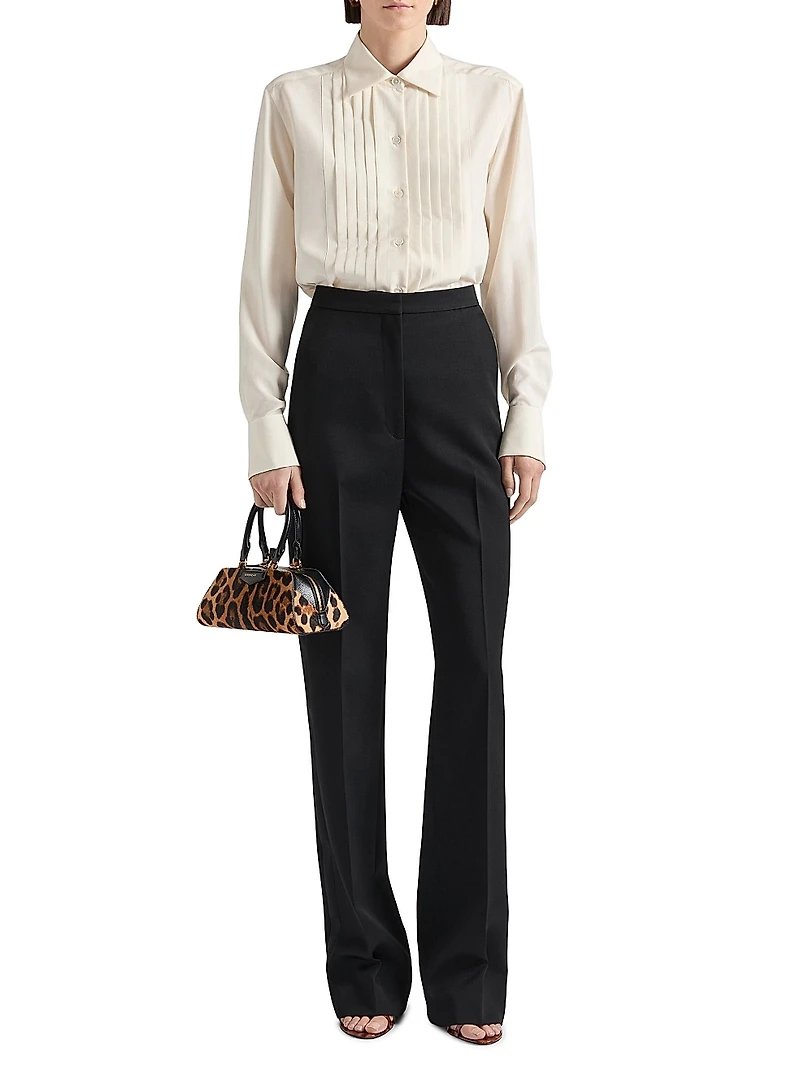 Shirt Silk with Plastron