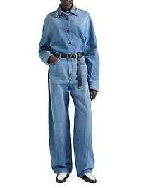 Shirt Washed Denim with Crystals