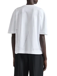 Boxy Fit T-Shirt Cotton with Trompe L'ſil Pattern
