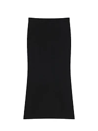 Mid length Skirt with Pleated Back