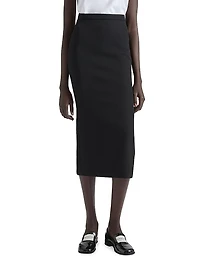 Mid length Skirt with Pleated Back