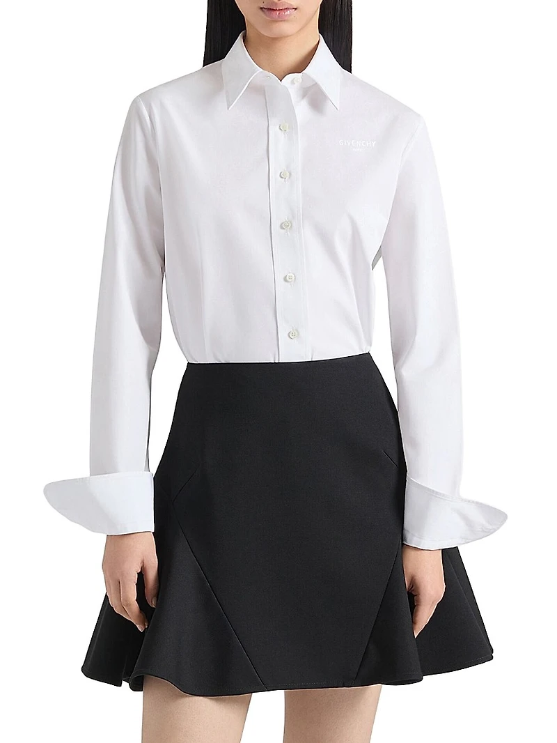 Shirt Poplin with Embroidery