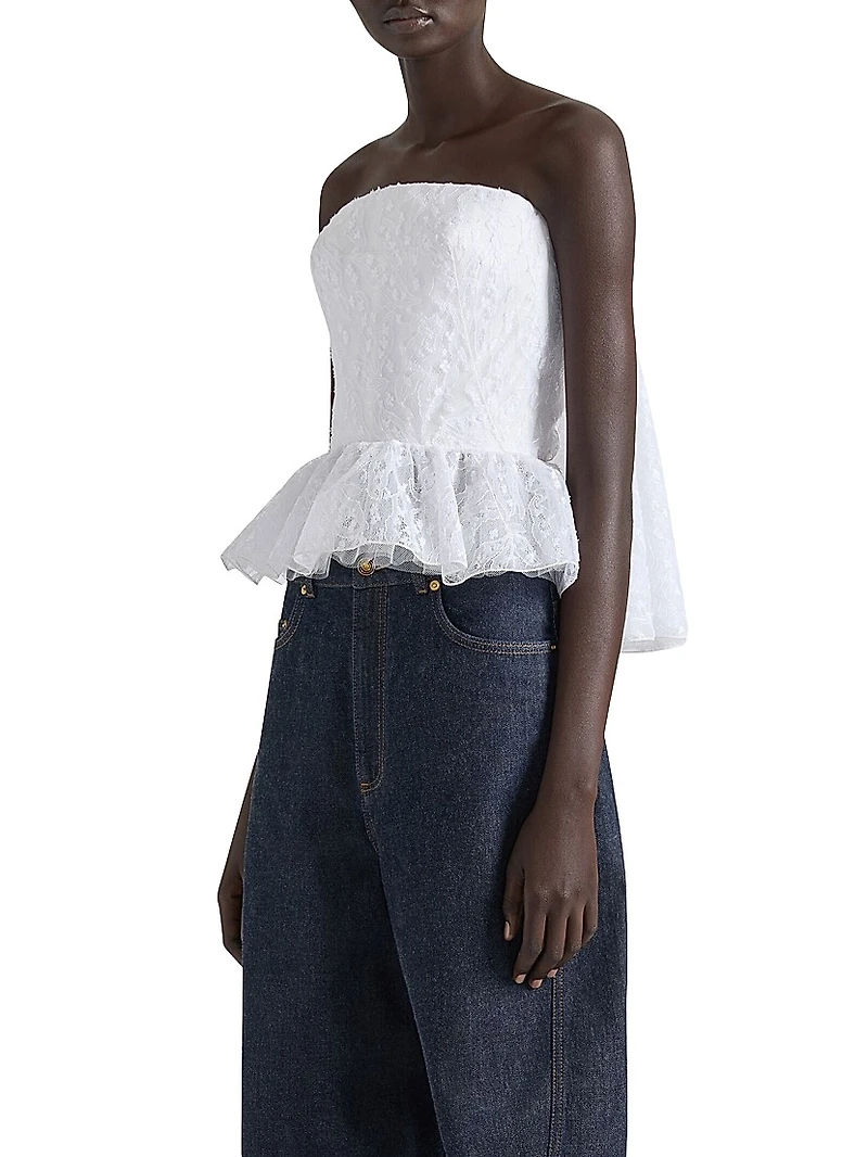 Strapless Top Lace with Cape