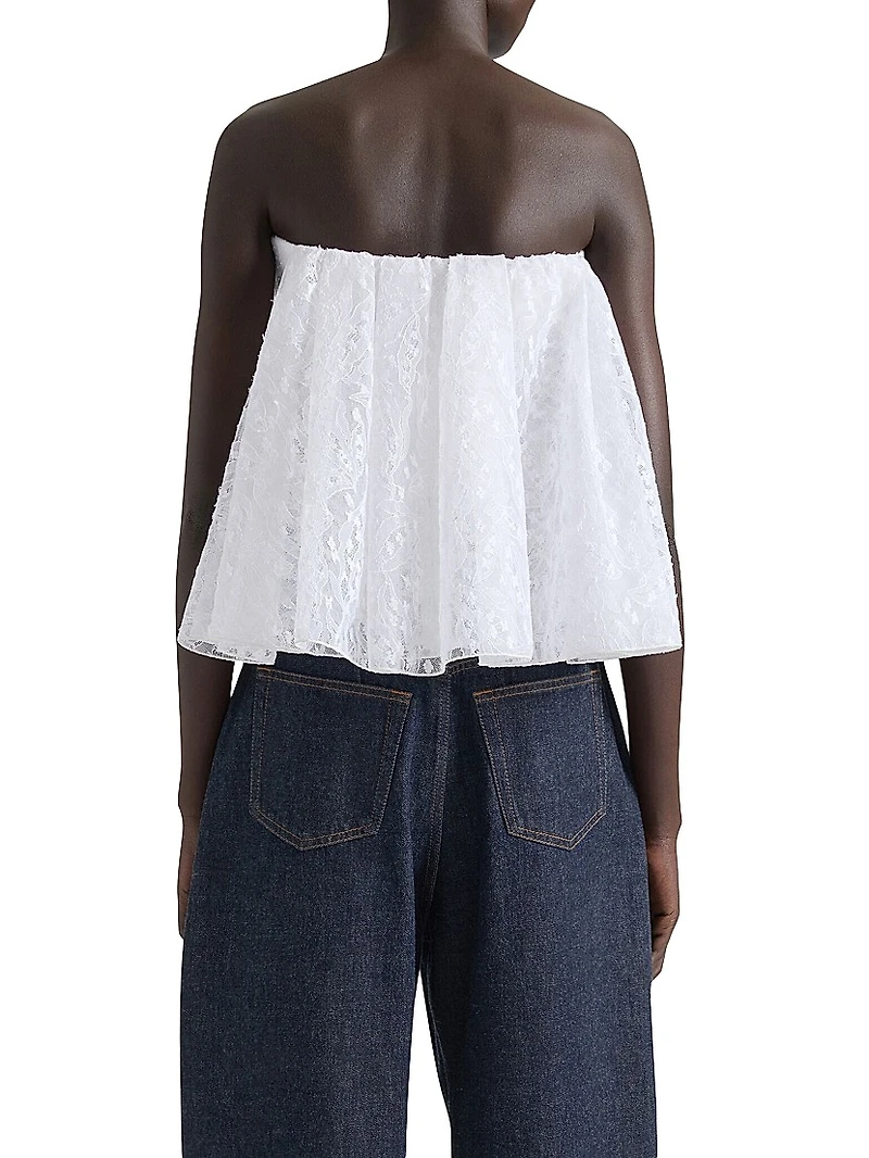 Strapless Top Lace with Cape