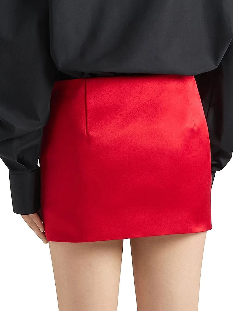 Mini skirt Satin