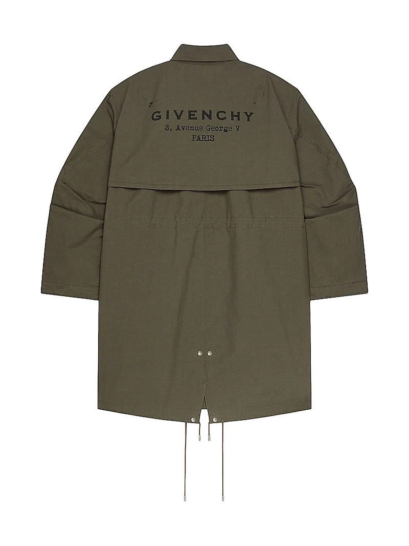 Parka Cotton with Stamp Print