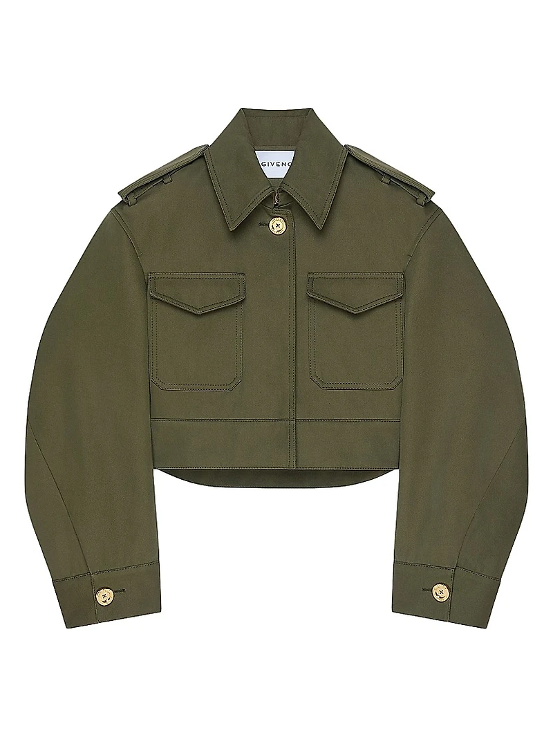 Cropped Jacket Cotton and Wool