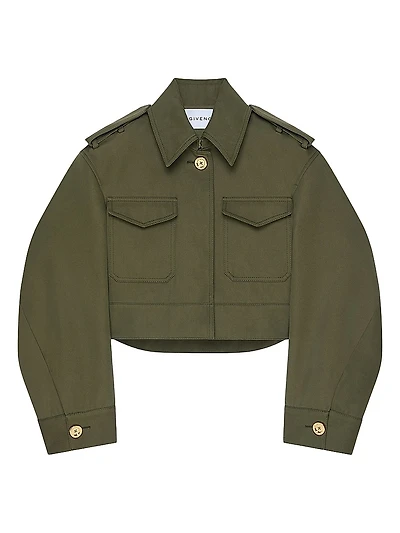 Cropped Jacket Cotton and Wool