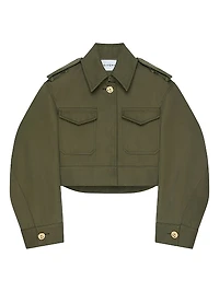 Cropped Jacket Cotton and Wool