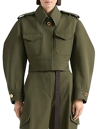 Cropped Jacket Cotton and Wool