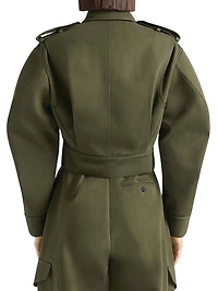 Cropped Jacket Cotton and Wool