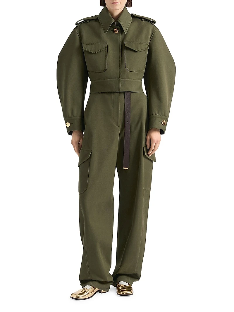 Cropped Jacket Cotton and Wool
