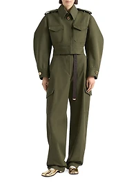 Cropped Jacket Cotton and Wool