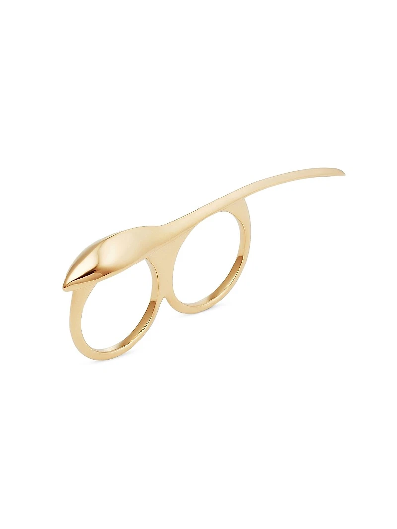 Maple Seed Double Fingers Ring Metal