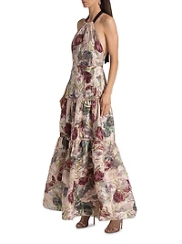 Gizelle Brocade Halterneck Gown