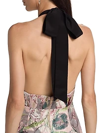 Gizelle Brocade Halterneck Gown