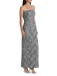 Meredith Floral-Embroidered Maxi Dress