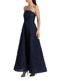 Sonja Curled Lace Gown