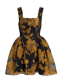 Erin Floral Brocade Minidress