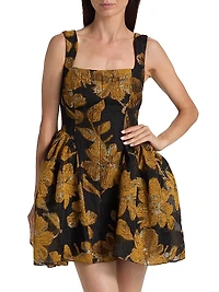 Erin Floral Brocade Minidress