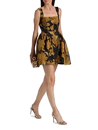 Erin Floral Brocade Minidress