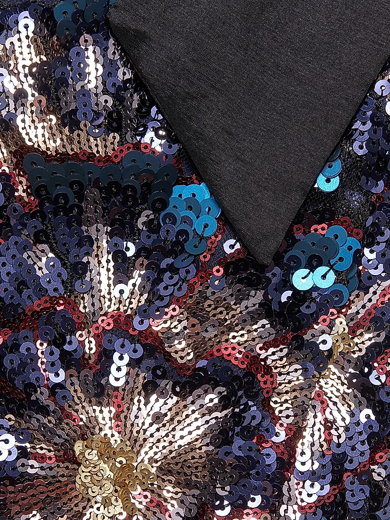 Kyle Bow-Detail Sequined Column Maxi Dress