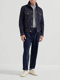 Leisure Fit Trousers Cotton Corduroy with Drawstring and Double Pleats