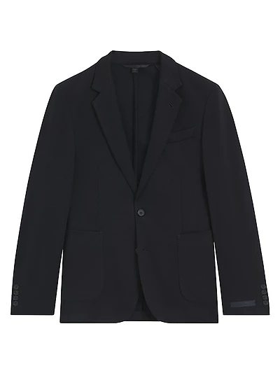 Beckham x Boss Blazer a Melange Cotton Blend