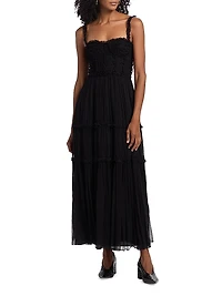 Talitha Silk Smocked Cami Maxi Dress