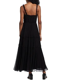 Talitha Silk Smocked Cami Maxi Dress