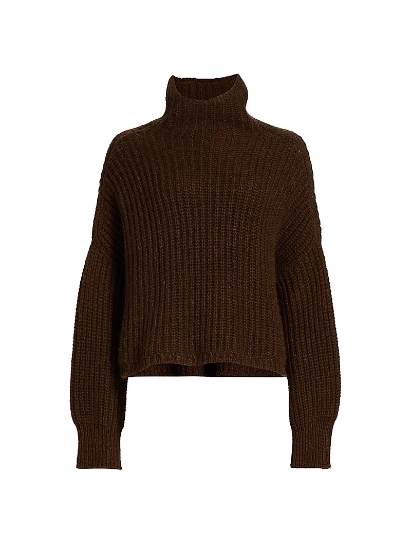 Veron Alpaca-Blend Rib-Knit Turtleneck Sweater