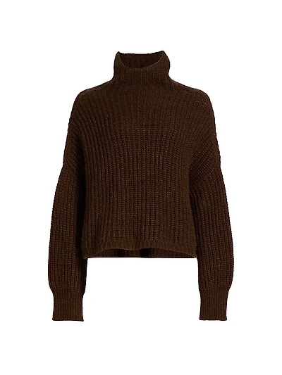 Veron Alpaca-Blend Rib-Knit Turtleneck Sweater