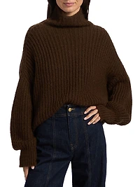 Veron Alpaca-Blend Rib-Knit Turtleneck Sweater