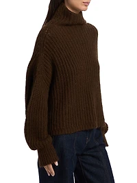 Veron Alpaca-Blend Rib-Knit Turtleneck Sweater