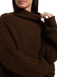 Veron Alpaca-Blend Rib-Knit Turtleneck Sweater