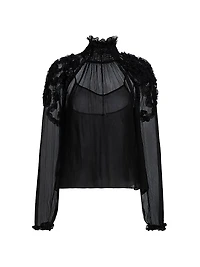 Magdalena Silk Ruffled Blouse