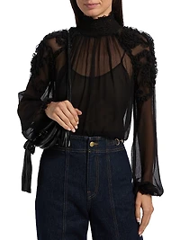 Magdalena Silk Ruffled Blouse
