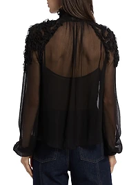 Magdalena Silk Ruffled Blouse