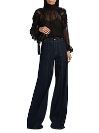 Magdalena Silk Ruffled Blouse