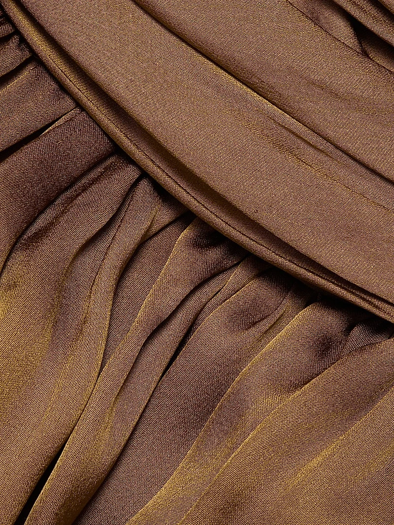 Anastasia Silk Gathered Strapless Gown