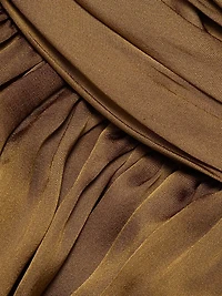 Anastasia Silk Gathered Strapless Gown